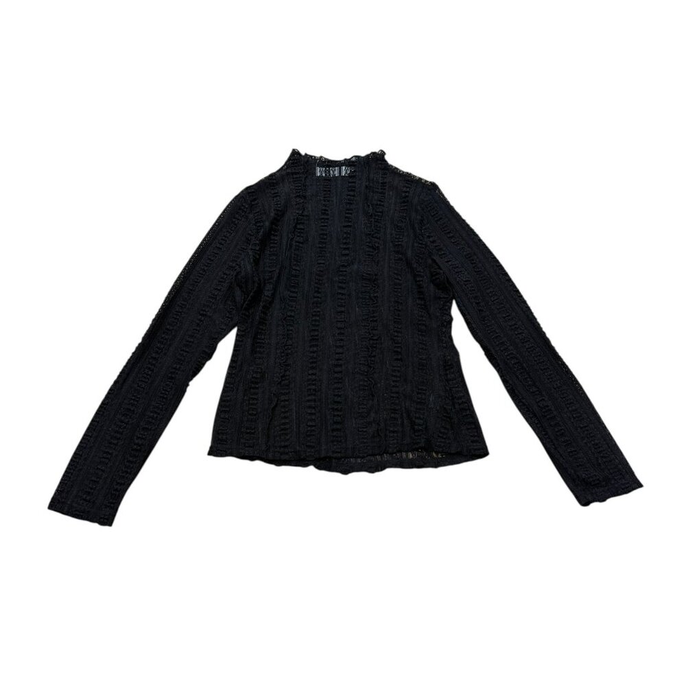 ASTR The Label Black Sheer Lace Long Sleeve Top Women’s XL Deadstock